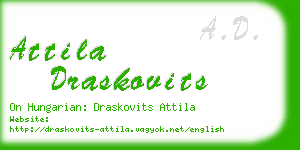 attila draskovits business card